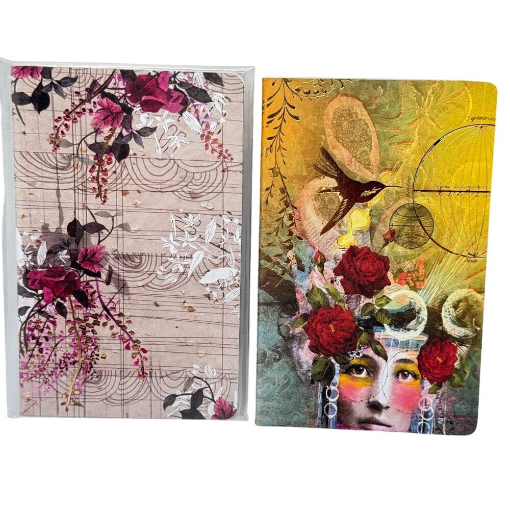 Papaya Art Mini Notebooks Set Of 2 3.5” X 5.5” 32 Lined Pages Retired